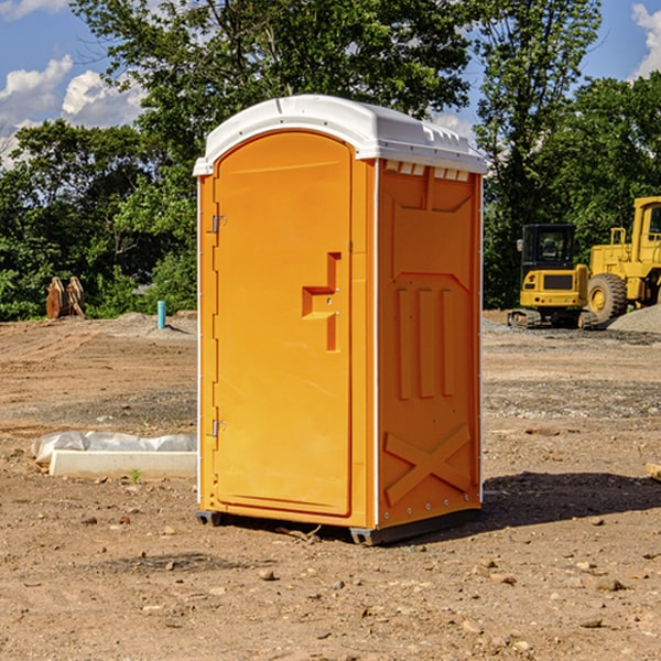 can i customize the exterior of the portable restrooms with my event logo or branding in Dierks